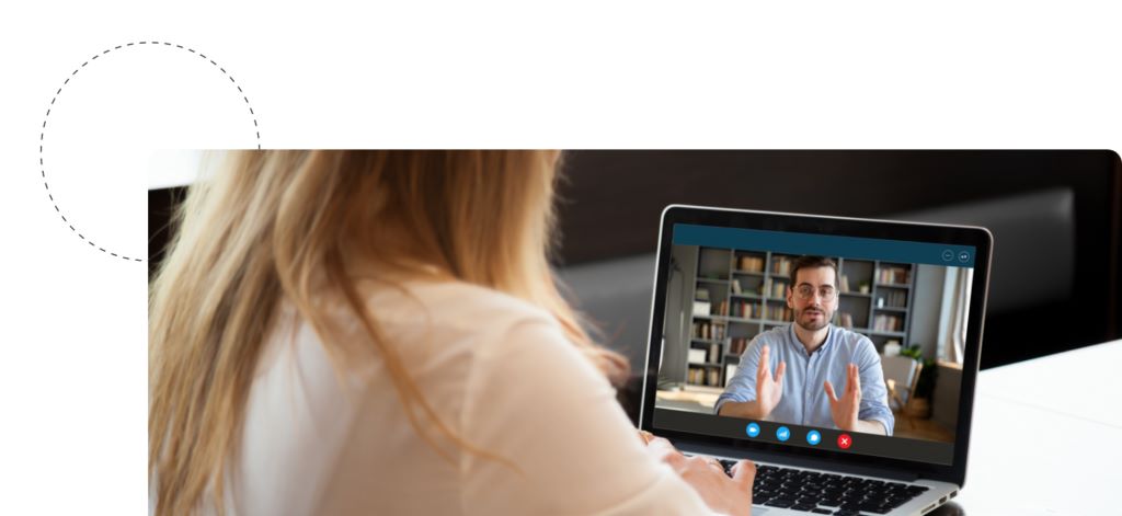 Kuenstliche Intelligenz im Recruiting wird via Video-Konferenz besprochen