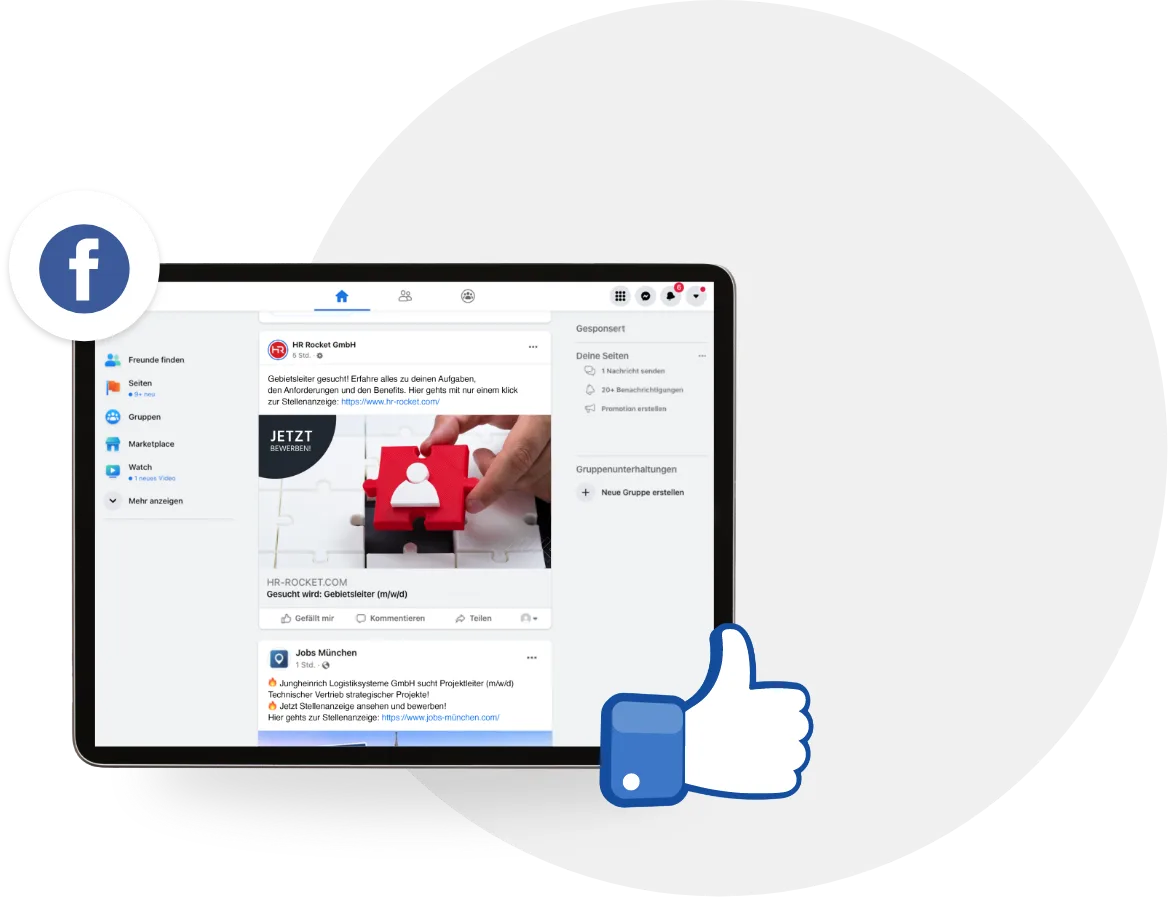 Beispiel Facebook Recruiting Stellenanzeige