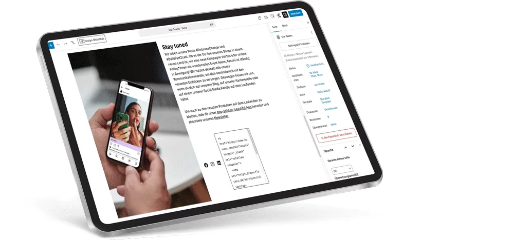 Flaconi Karriereseite - Website-Backend und Pflege