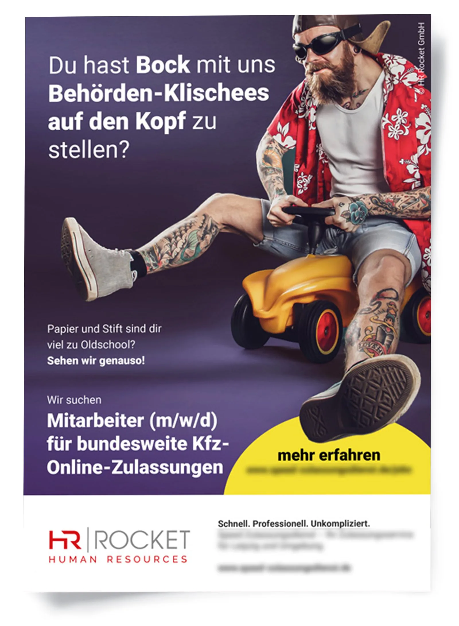 Kreative Stellenanzeige für Servicekräfte