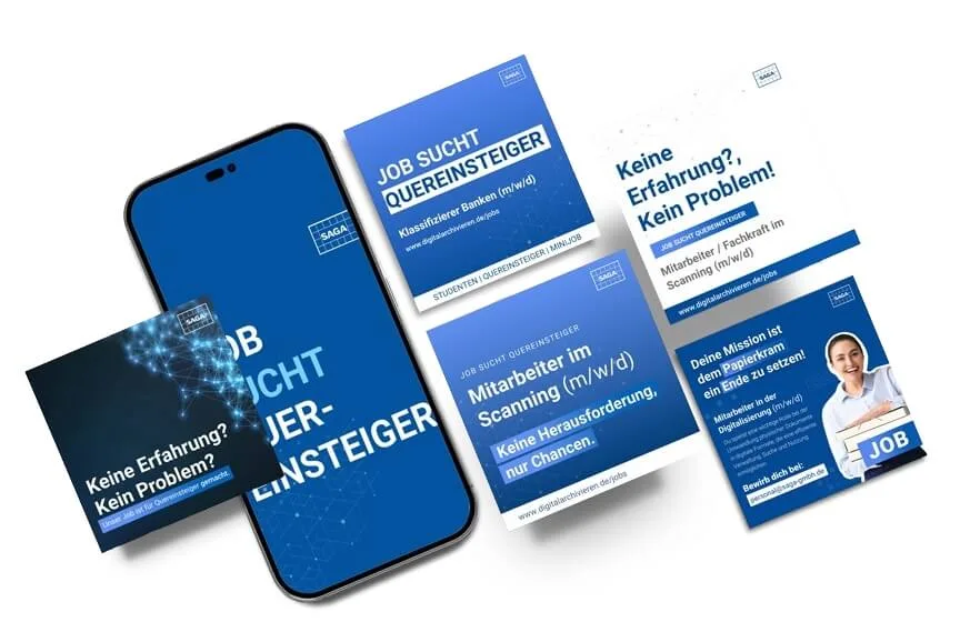 Recruiting Funnel Werbeanzeigen - Social Media Recruiting für SAGA GmbH