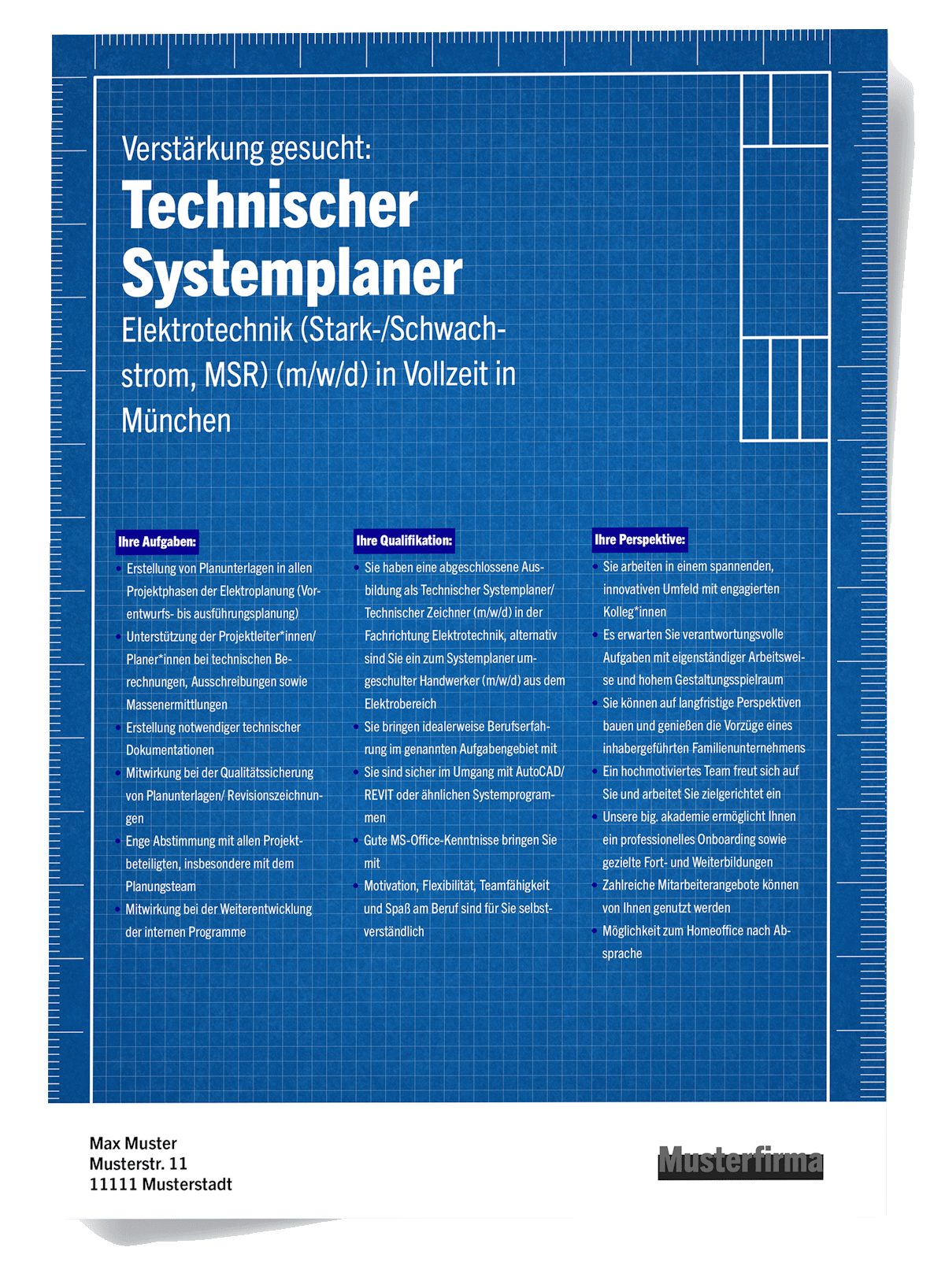 Kreative Stellenanzeige Technischer Systemplaner Stellenanzeige Technischer Systemplaner