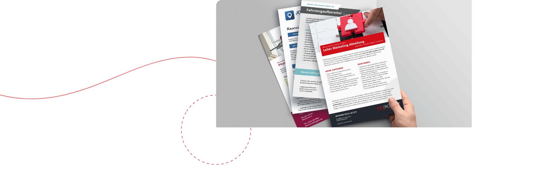 Stellenanzeigen Beispiele von HR Rocket und Jobbörsen