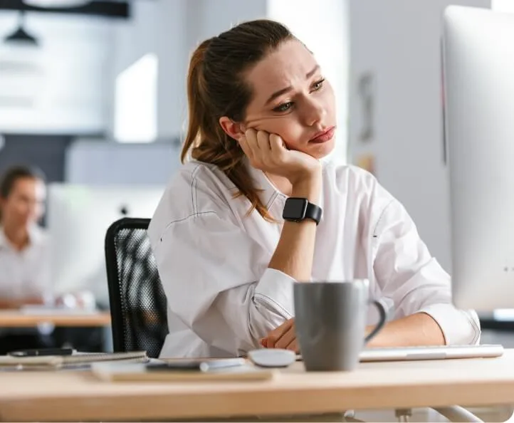Unzufriedener Kunde vor der Zusammenarbeit mit HR Rocket