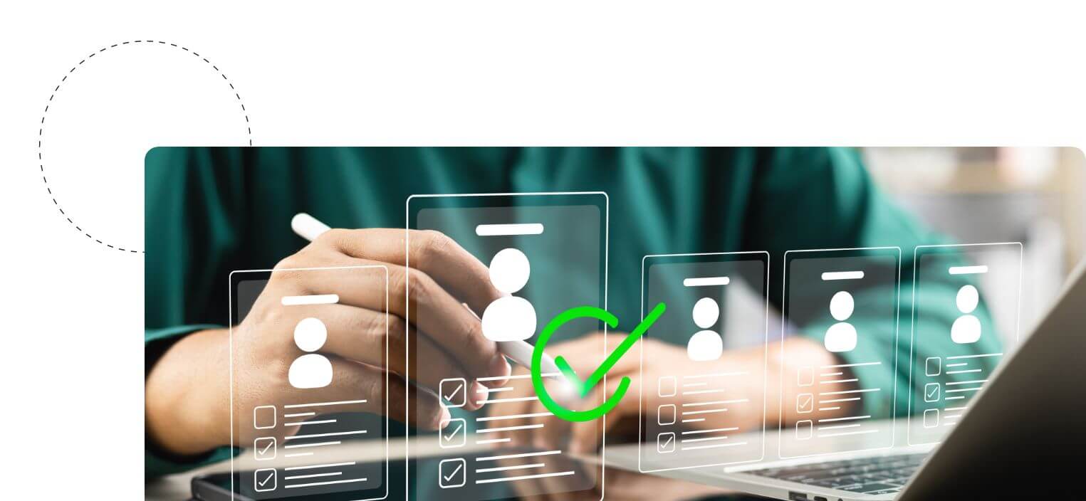 Kandidatenauswahl als Antwort auf die Frage was ein Recruiter macht 