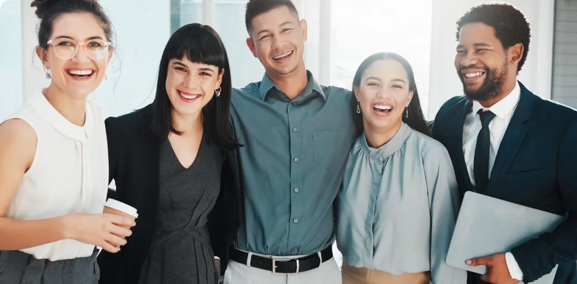 Ein Team der Generation Y in der Arbeitswelt.
