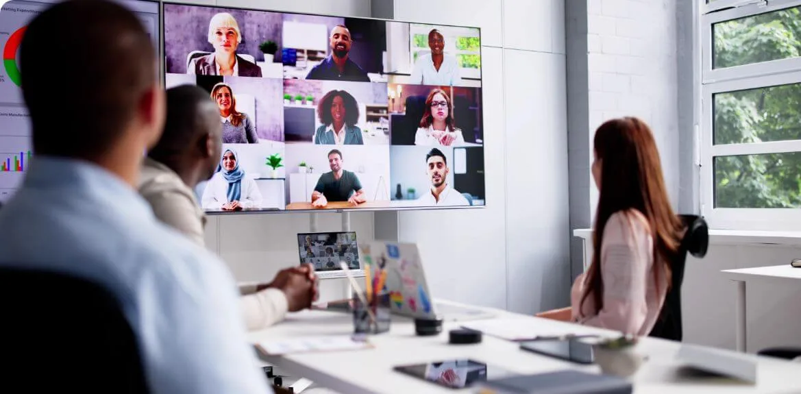 Online Meeting zeigt was hybrides Arbeiten ist