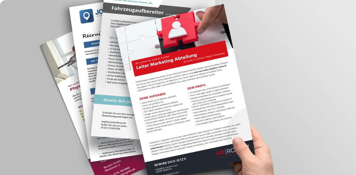 Stellenanzeige Muster Beispiele