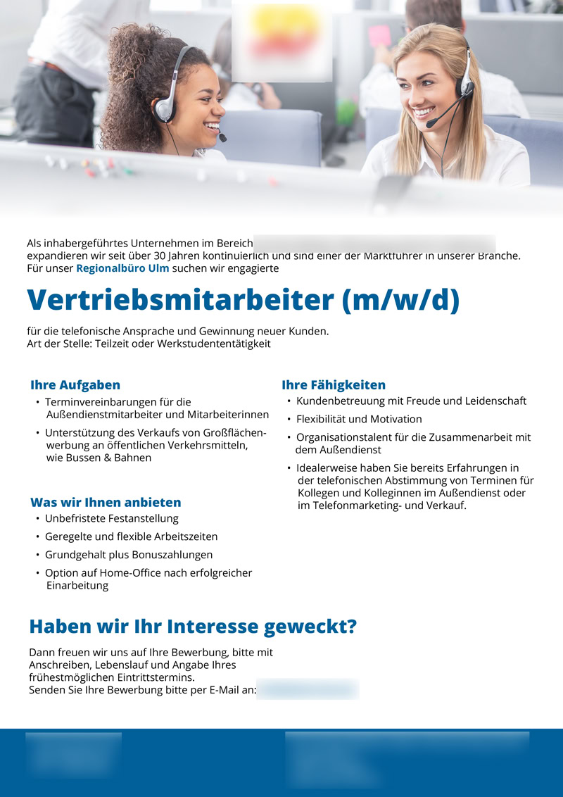 Stellenanzeigen schreiben ️ Muster, Vorlagen & Beispiele