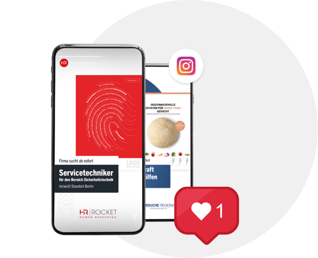 Stellenanzeigen auf Instagram posten Beispiel Instagram Recruiting Stellenanzeige
