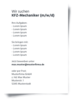 Stellenanzeigen erstellen 