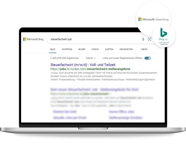 Microsoft Bing Ads Beispielanzeige