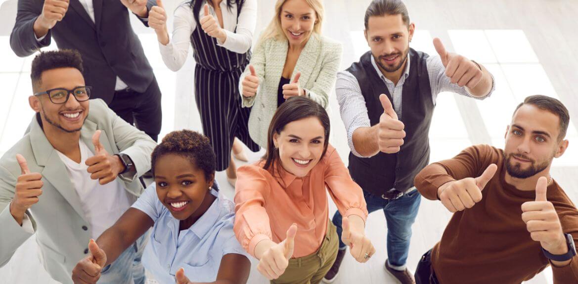 Employee Net Promoter Score Definition Guter Employee Net Promoter Score aufgrund glücklicher Mitarbeiter